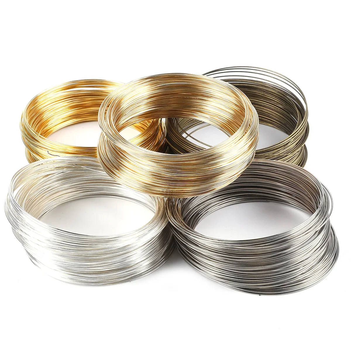 Coil Building Kit - 100 Loops 0,6 mm Memory-Draht-Armband-Ring, Edelstahlspule