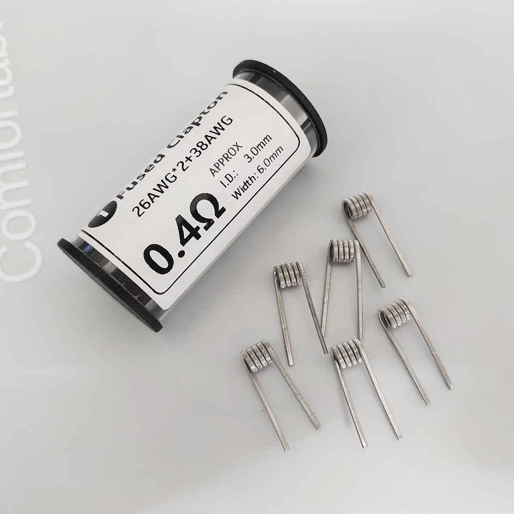 Vape Ring - 6 Stück Ni80 26x2+38AWG ID3.0 0,4