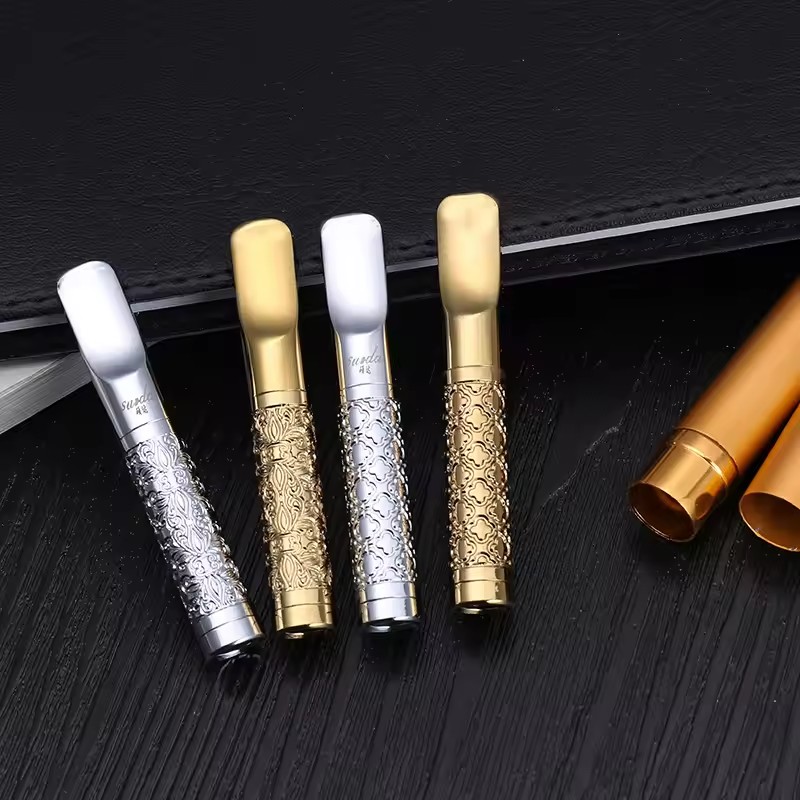 Smoking & Vaping Accessories - Universelles Zigarettenmundstück aus Legierung in Gold