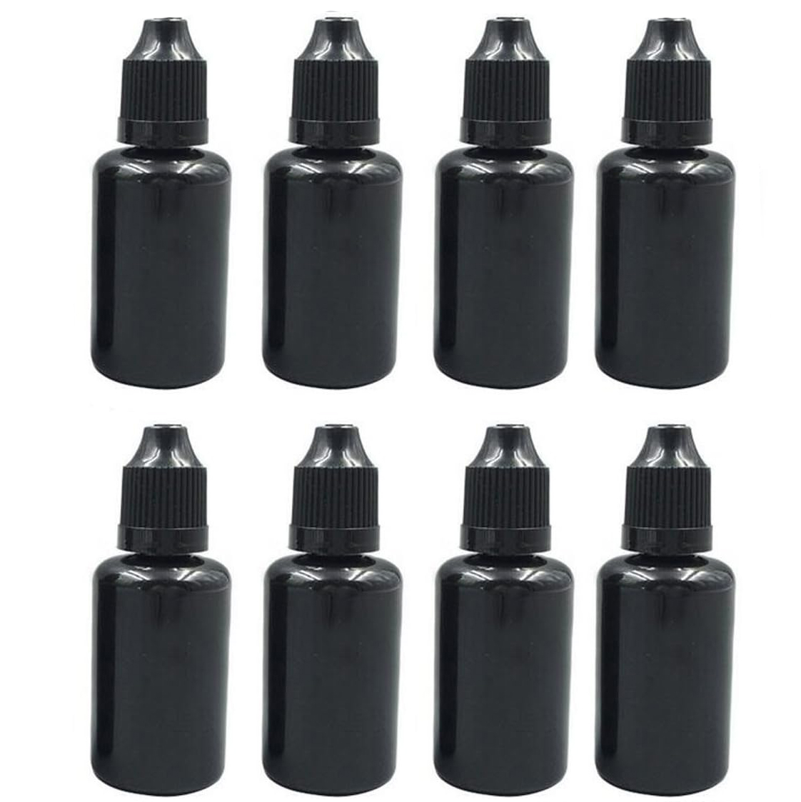 Juice Bottle Dropper - 5 Stück 5–20 ml schwarze Plastikflaschen,