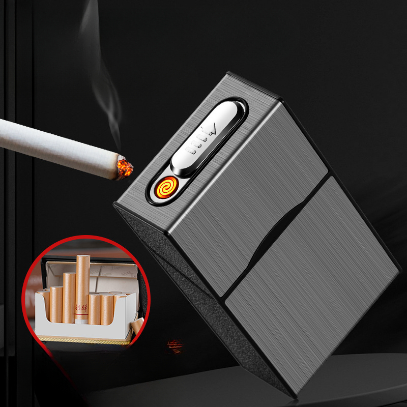 Accessories Experts Vape - 2-in-1-20-Zigarettenetui, Feuerzeugetui, USB wiederaufladbar, elektronisches Gehäuse,