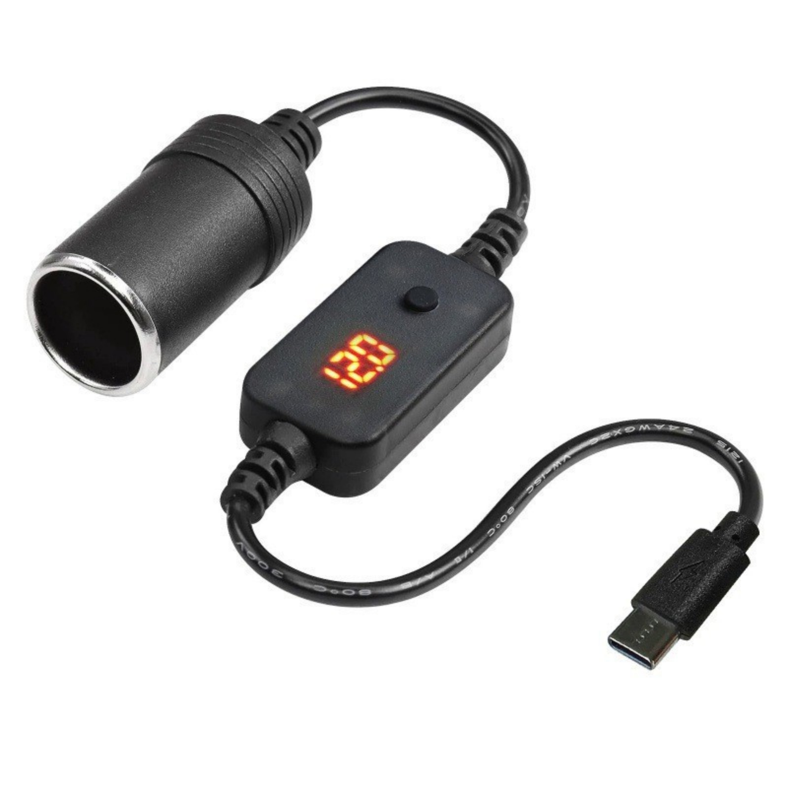 Accessories Experts Vape - 1 Stück USB-C auf 12V Auto-Zigarettenanzünder-Buchse