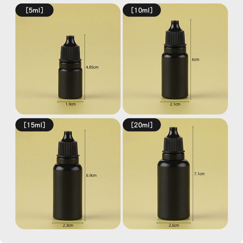 5 Stück 5–20 ml schwarze Plast – Juice Bottle Dropper Bewertung und Preis