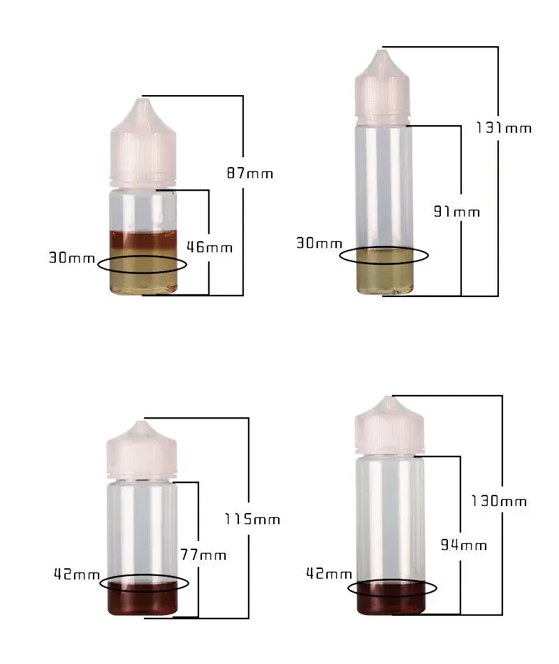 50PCS 30/60/100/120ml Leere Ku – Juice Bottle Dropper Bewertung und Preis